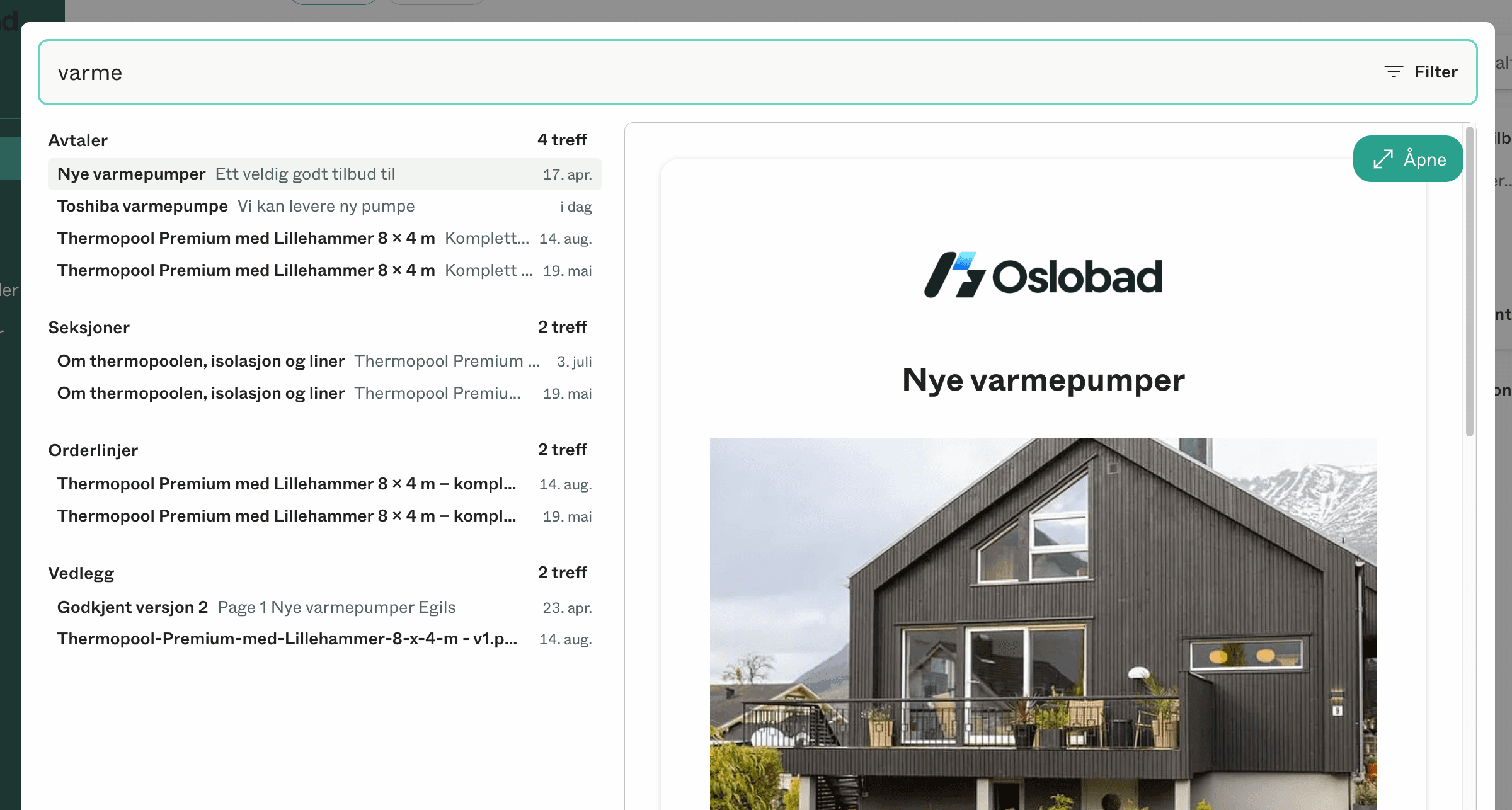 Sök i allt med ⌘K