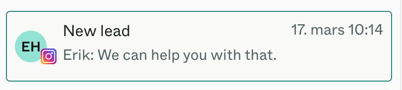 Leads frÄn Instagram